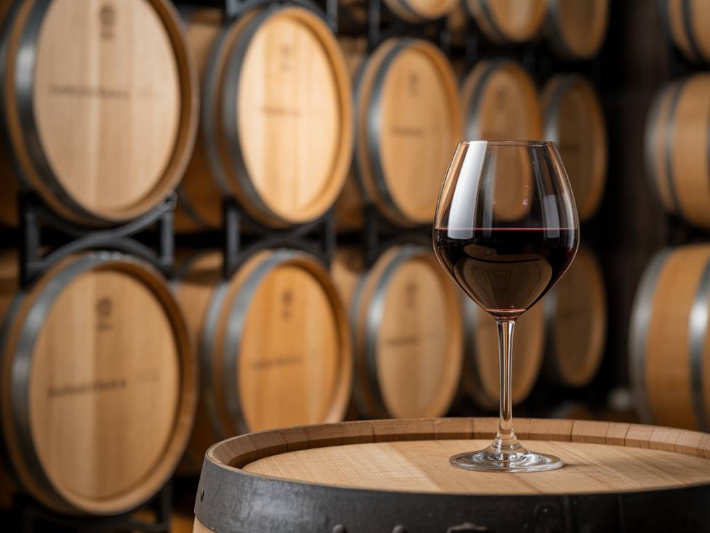The influence of oak barrels on wine texture and flavour